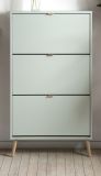 Schuhschrank Aldan Pastellgr�n Schuhkipper 70 x 125 cm