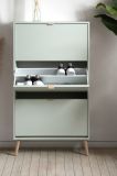 Schuhschrank Aldan Pastellgr�n Schuhkipper 70 x 125 cm