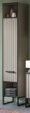 Badezimmer Hochschrank Scana in sand und schwarz Badschrank 30 x 192 cm, Soft-Close
