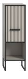 Badezimmer Kommode Scana in sand und schwarz Badkommode 30 x 101 cm, Soft-Close