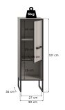 Badezimmer Kommode Scana in sand und schwarz Badkommode 30 x 101 cm, Soft-Close
