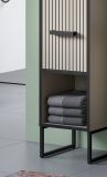 Badm�bel Set 4-teilig Scana in sand und schwarz Badkombination 170 x 192 cm, Soft-Close