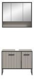 Badm�bel Set 2-teilig Scana in sand und schwarz Badkombination 80 x 192 cm, Soft-Close