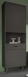 Vitrine Madea in grau matt Vitrinenschrank 58 x 195 cm