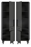 Vitrine Madea in grau matt Vitrinenschrank 58 x 195 cm