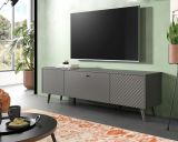 TV-Lowboard Madea in grau matt TV Unterteil 185 x 55 cm