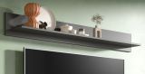 Wandboard Madea in grau matt Wandregal 160 cm B�cherregal