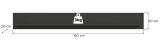 Wandboard Madea in grau matt Wandregal 160 cm B�cherregal