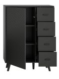 Kommode Madea in grau matt Highboard 84 x 114 cm