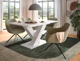 Esstisch Home-X in wei� Tisch ausziehbar 150 - 190 cm