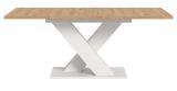 Esstisch Home-X in Artisan Eiche und wei� Tisch ausziehbar 150 - 190 cm