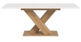 Esstisch Home-X in wei� und Artisan Eiche Tisch ausziehbar 150 - 190 cm