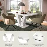 Esstisch Home-X in wei� Tisch ausziehbar 150 - 190 cm