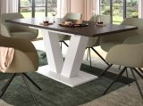 Esstisch Home-X in grau und wei� Tisch ausziehbar 150 - 190 cm