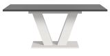 Esstisch Home-X in grau und wei� Tisch ausziehbar 150 - 190 cm