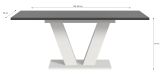Esstisch Home-X in grau und wei� Tisch ausziehbar 150 - 190 cm