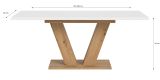 Esstisch Home-X in wei� und Artisan Eiche Tisch ausziehbar 150 - 190 cm