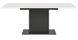 Esstisch Home-X in wei� und grau S�ulentisch ausziehbar 150 - 190 cm