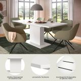 Esstisch Home-X in wei� Tisch ausziehbar 150 - 190 cm