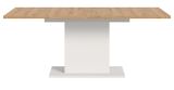 Esstisch Home-X in Artisan Eiche und wei� Tisch ausziehbar 150 - 190 cm