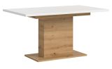 Esstisch Home-X in wei� und Artisan Eiche Tisch ausziehbar 150 - 190 cm