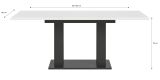 Esstisch Home-X in wei� und grau Tisch ausziehbar 150 - 190 cm