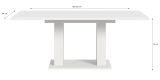 Esstisch Home-X in wei� Tisch ausziehbar 150 - 190 cm