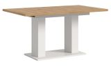 Esstisch Home-X in Artisan Eiche und wei� Tisch ausziehbar 150 - 190 cm