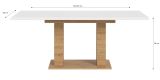Esstisch Home-X in wei� und Artisan Eiche Tisch ausziehbar 150 - 190 cm