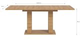 Esstisch Home-X in Artisan Eiche Tisch ausziehbar 150 - 190 cm