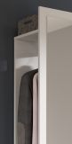 Kompaktgarderobe Pallas in wei� und Nox Eiche Garderobe mit Spiegel 45 x 190 cm