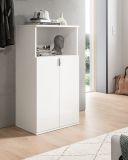 Kommode SystemX in wei� Hochglanz Flur Diele Mehrzweckschrank 61 x 110 cm