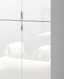 Kommode SystemX in wei� Hochglanz Flur Diele Mehrzweckschrank 61 x 110 cm
