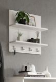 Wandregal mit Haken SystemX in wei� Schl�sselbrett 52 x 52 cm