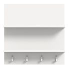 Wandregal mit Haken SystemX in wei� Schl�sselbrett 52 x 52 cm