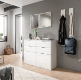Garderobenpaneel Set SystemX in wei� 2x Wandgarderobe 115 cm
