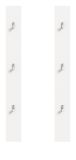Garderobenpaneel Set SystemX in wei� 2x Wandgarderobe 115 cm