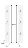 Garderobenpaneel Set SystemX in wei� 2x Wandgarderobe 115 cm
