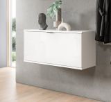 Schuhschrank SystemX in wei� Hochglanz Flur Diele Kommode 91 cm