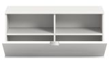 Schuhschrank SystemX in wei� Hochglanz Flur Diele Kommode 91 cm