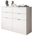 Kommode SystemX in wei� Hochglanz Flur Diele Mehrzweckschrank 110 x 85 cm