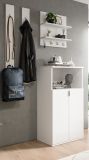 Garderobe Set 4-teilig SystemX in wei� Hochglanz Garderobenkombination 117 cm