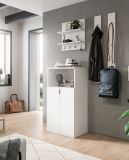 Garderobe Set 4-teilig SystemX in wei� Hochglanz Garderobenkombination 117 cm
