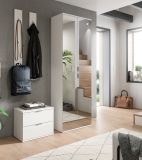 Garderobe Set 4-teilig SystemX in wei� Hochglanz Garderobenkombination 128 cm