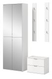 Garderobe Set 4-teilig SystemX in wei� Hochglanz Garderobenkombination 128 cm