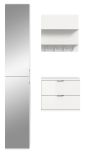 Garderobe Set 3-teilig SystemX in wei� Hochglanz Garderobenkombination 97 x 193 cm