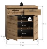 Schuhschrank Shawn in Evoke Eiche Flurkommode 90 x 96 cm