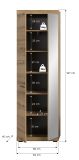 Garderobenschrank Shawn in Evoke Eiche Garderobe oder gro�er Schuhschrank mit Spiegel 62 x 197 cm