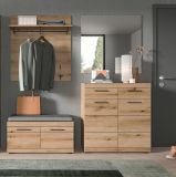 Garderobe Sitzbank Shawn in Evoke Eiche Garderobenbank 90 x 44 cm
