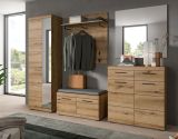 Garderobe Set 4-teilig Shawn in Evoke Eiche Garderobenkombination 195 x 197 cm